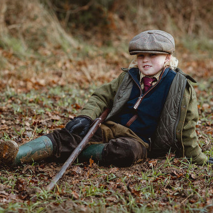 Young boy in fantastic quality English kids tweed Shooting Jacket in the New Forest