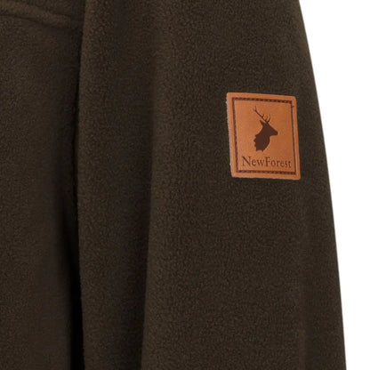 Brown fleece jacket with a deer logo from New Forest Knightwood zip fleece collection