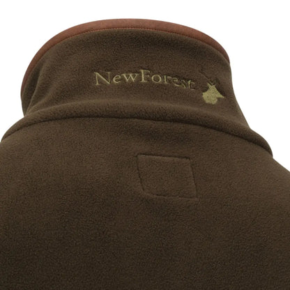 Brown fleece jacket collar of the New Forest Knightwood Full Zip Fleece, perfect for country clothing