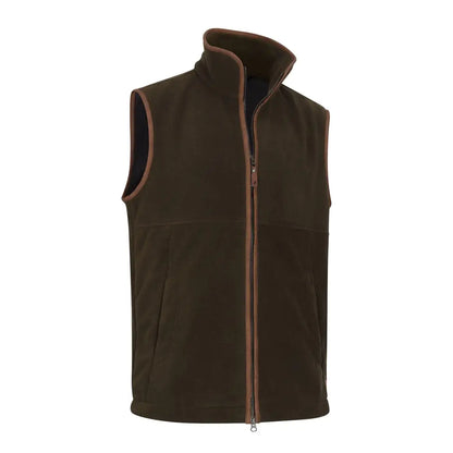 Brown fleece gilet from Forest Knightwood Knightwood Gilet with zipper for outdoor style