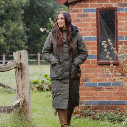 Olive green insulated coat from the New Forest Ladies Arctic Parka collection