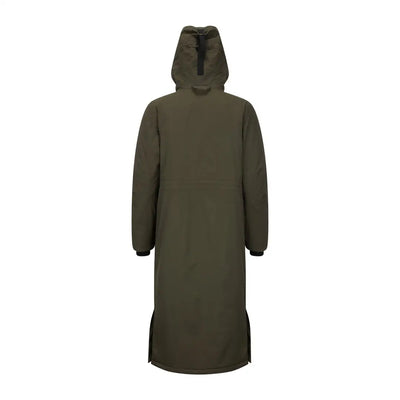 Long olive green hooded coat with zipper from New Forest Ladies Arctic Parka