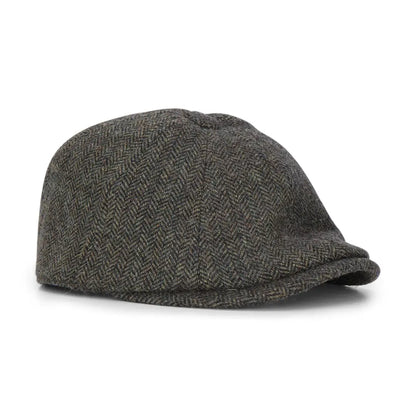 Gray herringbone New Forest Ladies Baker Boy Hat for stylish everyday wear