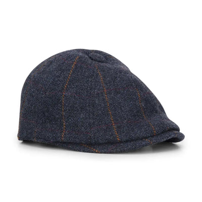 Blue tweed baker boy hat for ladies, stylish Baker Boy Hat perfect for any look