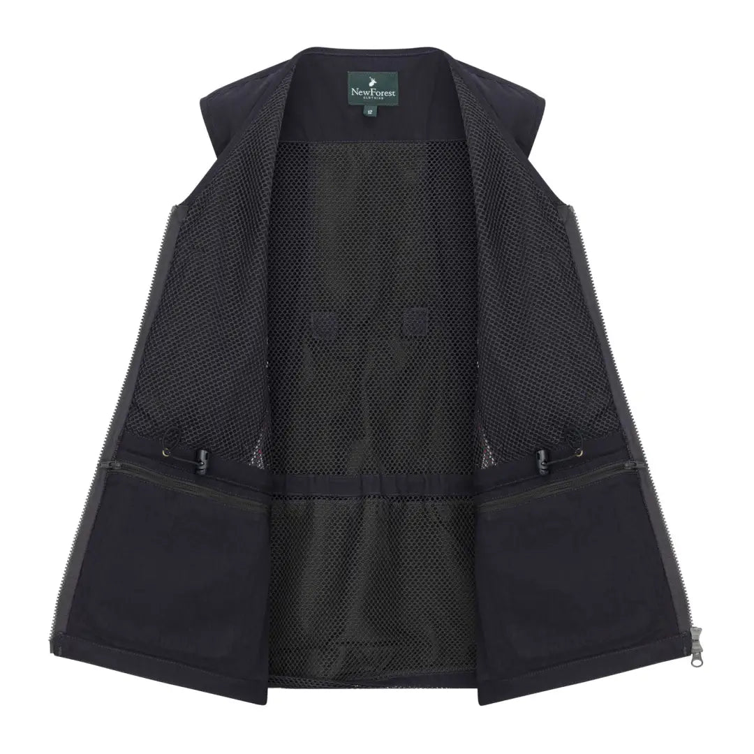 Open black mesh dog training vest from New Forest Ladies Dog Training Vest