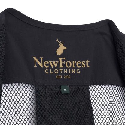 Black New Forest ladies dog training vest with gold deer logo