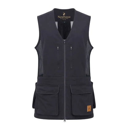 Black New Forest ladies dog training vest with mesh panels and pockets