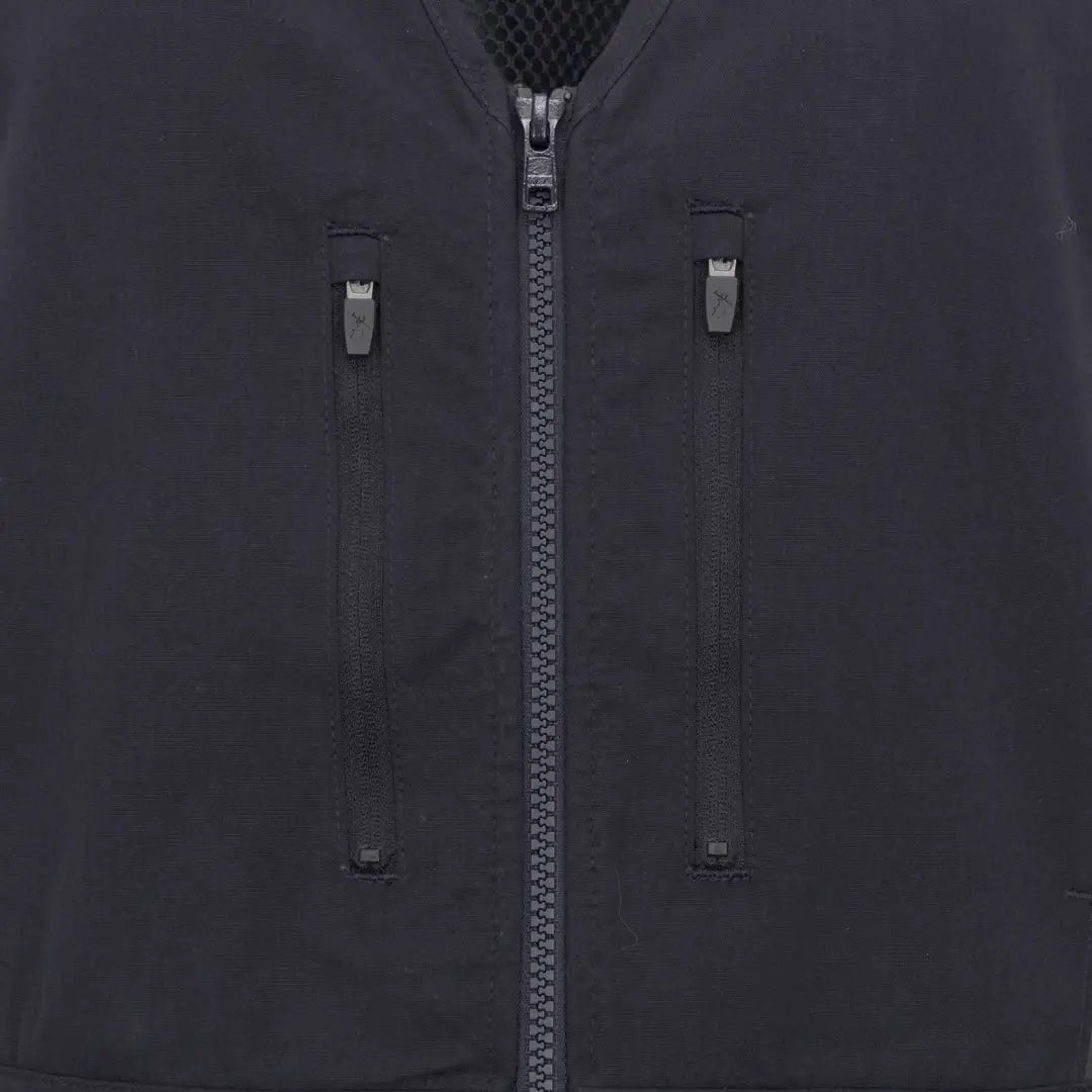 Black nylon bomber jacket dog training vest for ladies training sessions