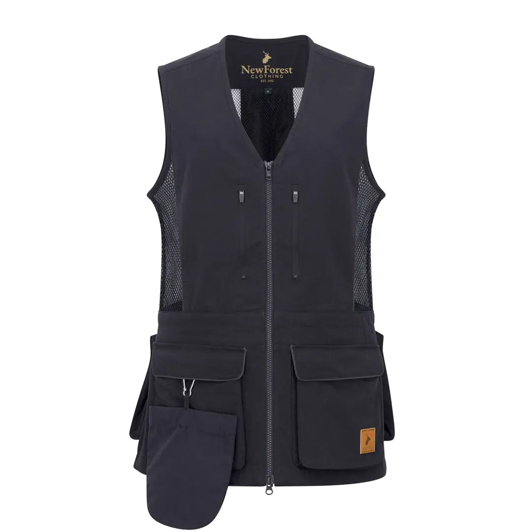 Black New Forest ladies dog training vest with mesh panels and pockets