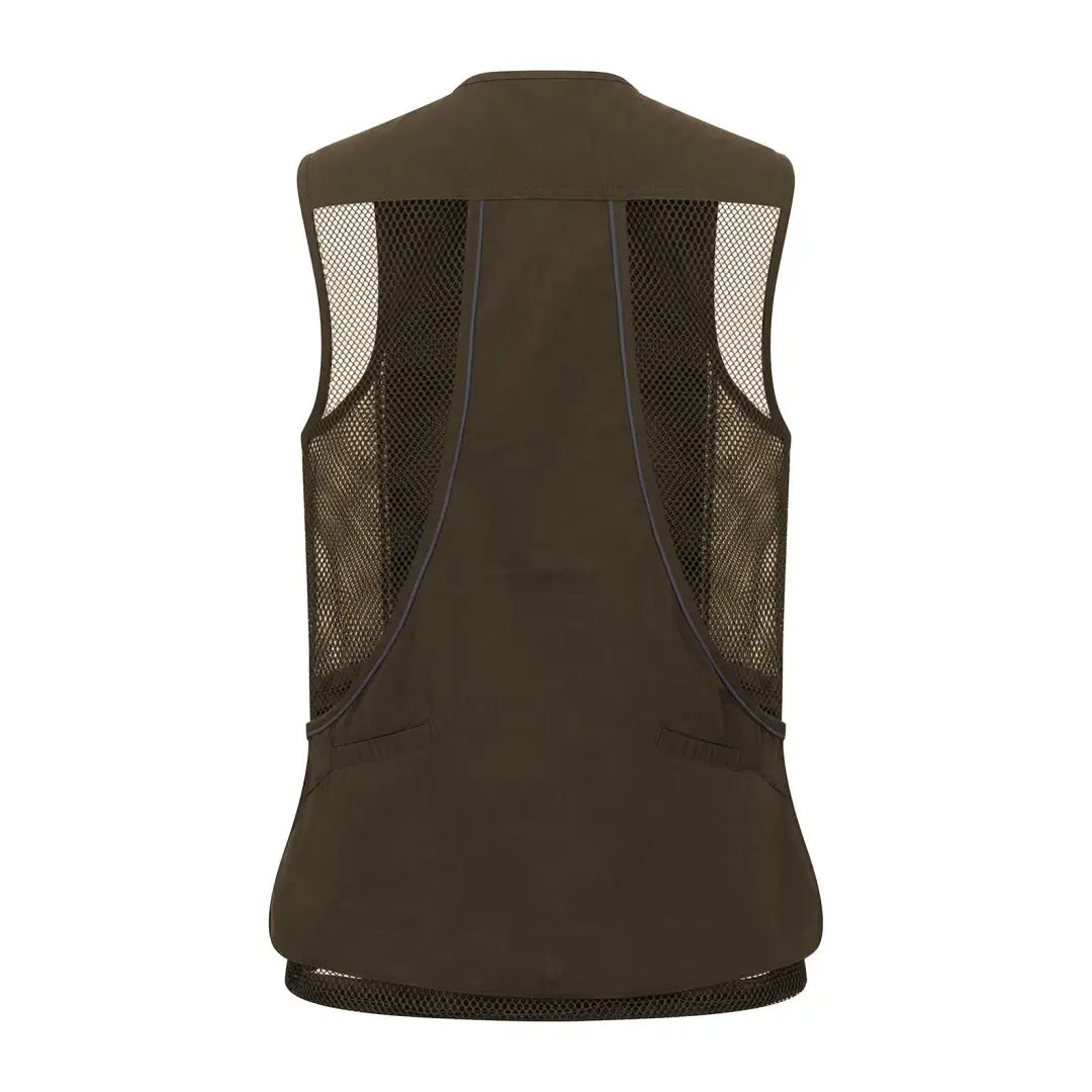 Olive green New Forest ladies dog training vest with mesh back and pockets