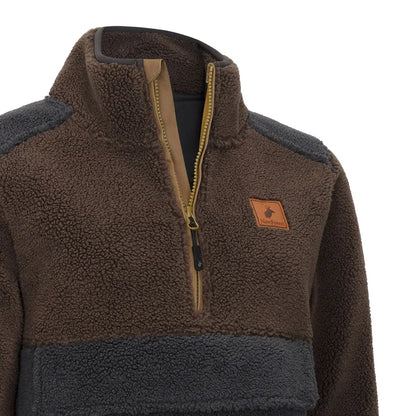 Cozy Brown and Gray New Forest Ladies Fox Fibre Pile Fleece for chilly days