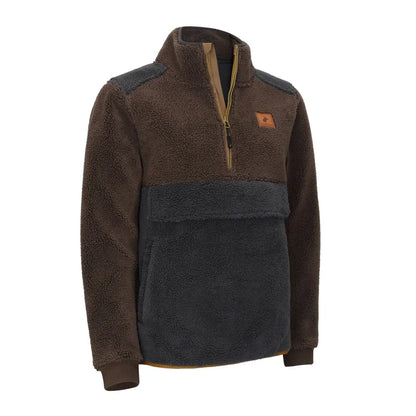 Brown and gray fibre pile fleece pullover from New Forest for cozy style