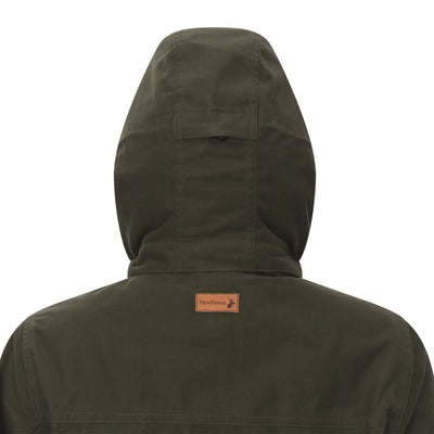 Olive green hooded jacket from New Forest Ladies Marsh Jacket collection, perfect for forest ladies