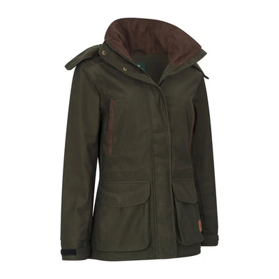 Olive green waterproof Forest Ladies Marsh Jacket for ladies marsh outdoor adventures