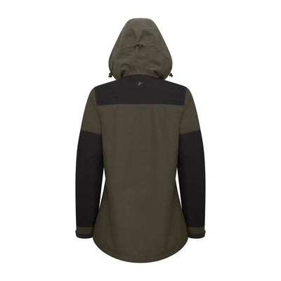 Olive green and black hooded New Forest Nightjar Smock for stylish outdoor adventures