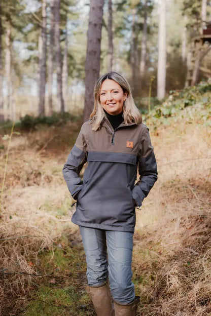 Woman wearing Forest Nightjar Trousers, perfect for outdoor adventures