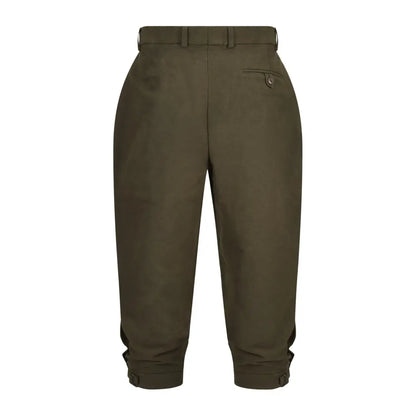 Olive green New Forest Moleskin Breeks with button closure and YKK zip detail