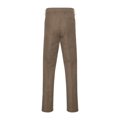 Khaki Forest Moleskin Trousers featuring belt loops and back pockets for a stylish look