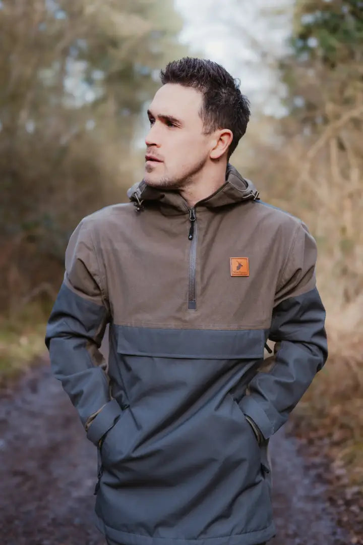 Stylish Two-tone Hooded Anorak, perfect for your Forest Nightjar Smock adventures