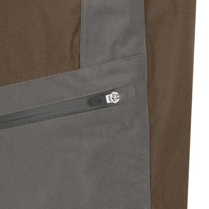 Brown and gray Forest Nightjar Trousers featuring a zippered pocket for utility