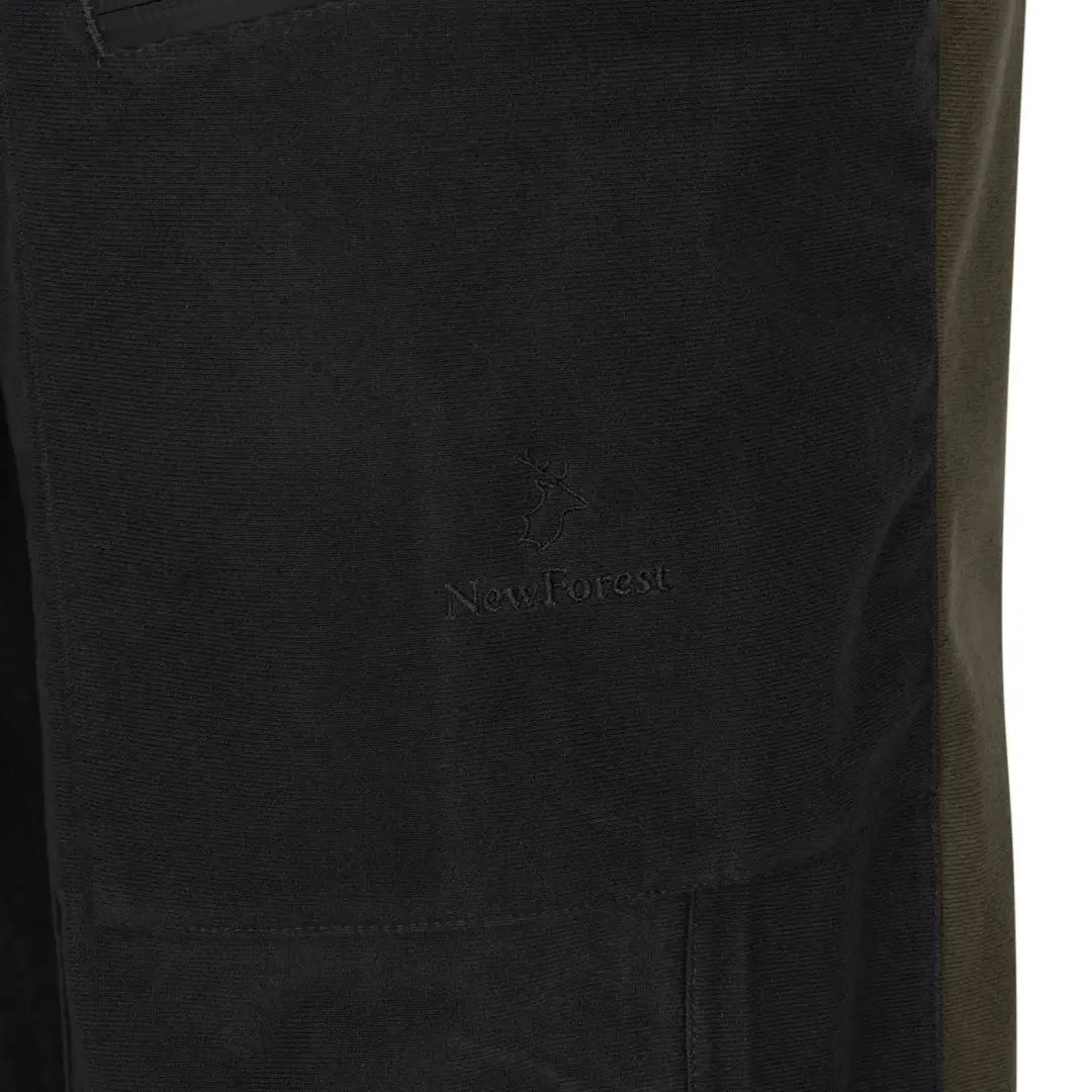Black pants with subtle logo, perfect for casual outings in Forest Nightjar Trousers style