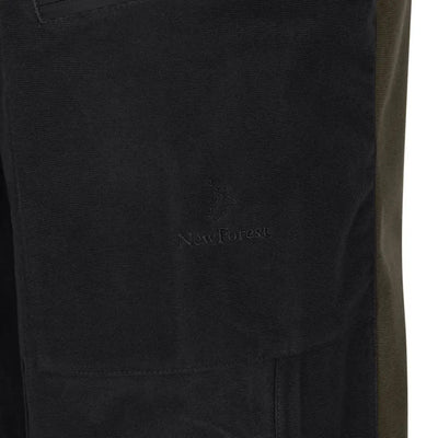 Black pants with subtle logo, perfect for casual outings in Forest Nightjar Trousers style