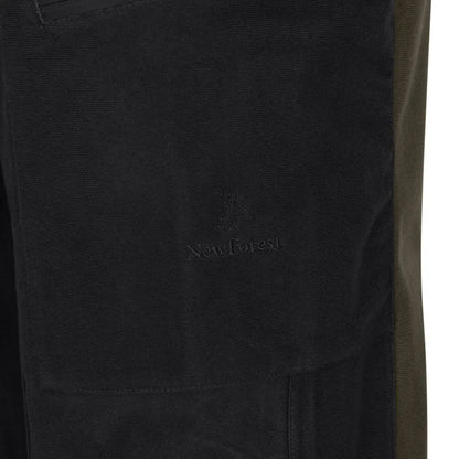 Black pants with subtle logo, perfect for casual outings in Forest Nightjar Trousers style