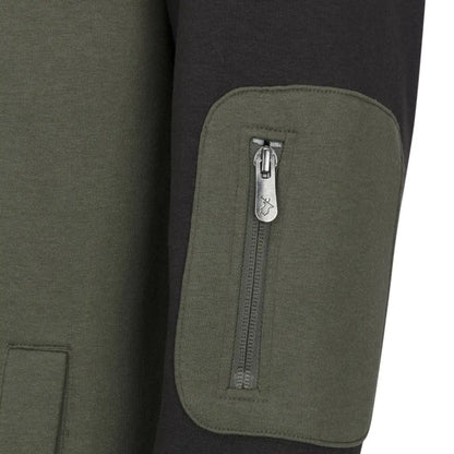 Olive green zippered pocket on the New Forest Osprey Quarter Zip Jumper