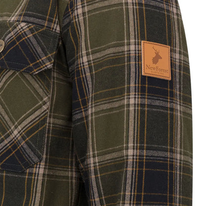Green and brown plaid shirt from the New Forest expertly made padded shirt collection