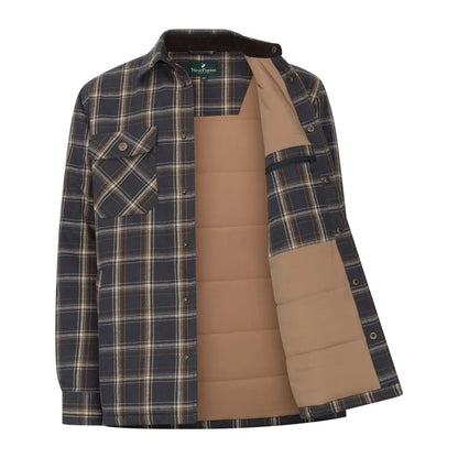 Open plaid insulated shirt jacket from New Forest, perfect for country clothing and hunting