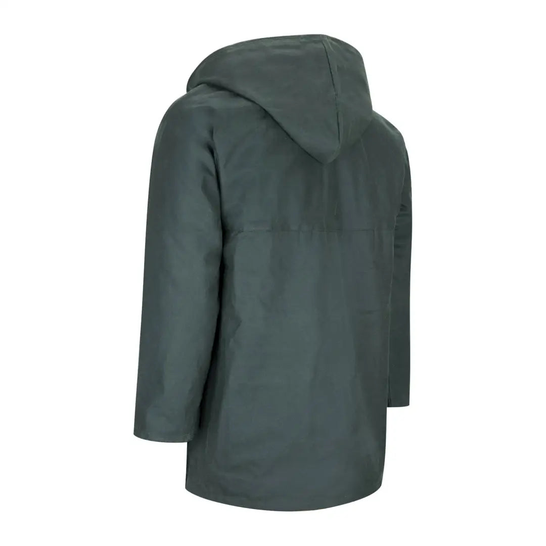 Dark green padded wax jacket perfect for forest clothing and chilly weather adventures