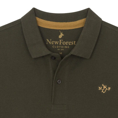 Olive green New Forest Pique Polo Shirt perfect for casual outings and comfy wear