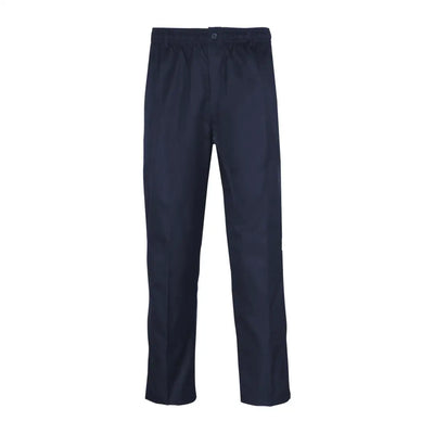 Navy blue rugby trousers with elasticated waist for comfy country clothing vibes