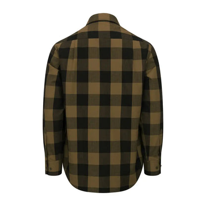 New Forest premium tattersall shirt in black olive plaid
