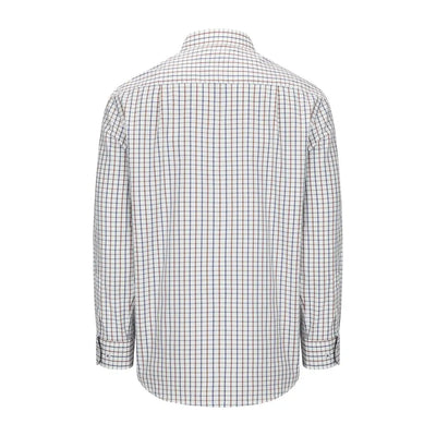 White checkered Tattersall shirt in cotton fabric from New Forest Premium collection
