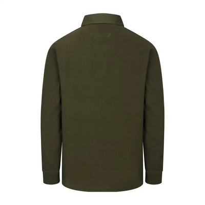 Dark green long-sleeved collared New Forest Rugby Shirt perfect for casual outings