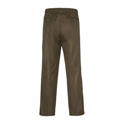 Olive green straight-leg New Forest Rugby Trousers with elasticated waist design