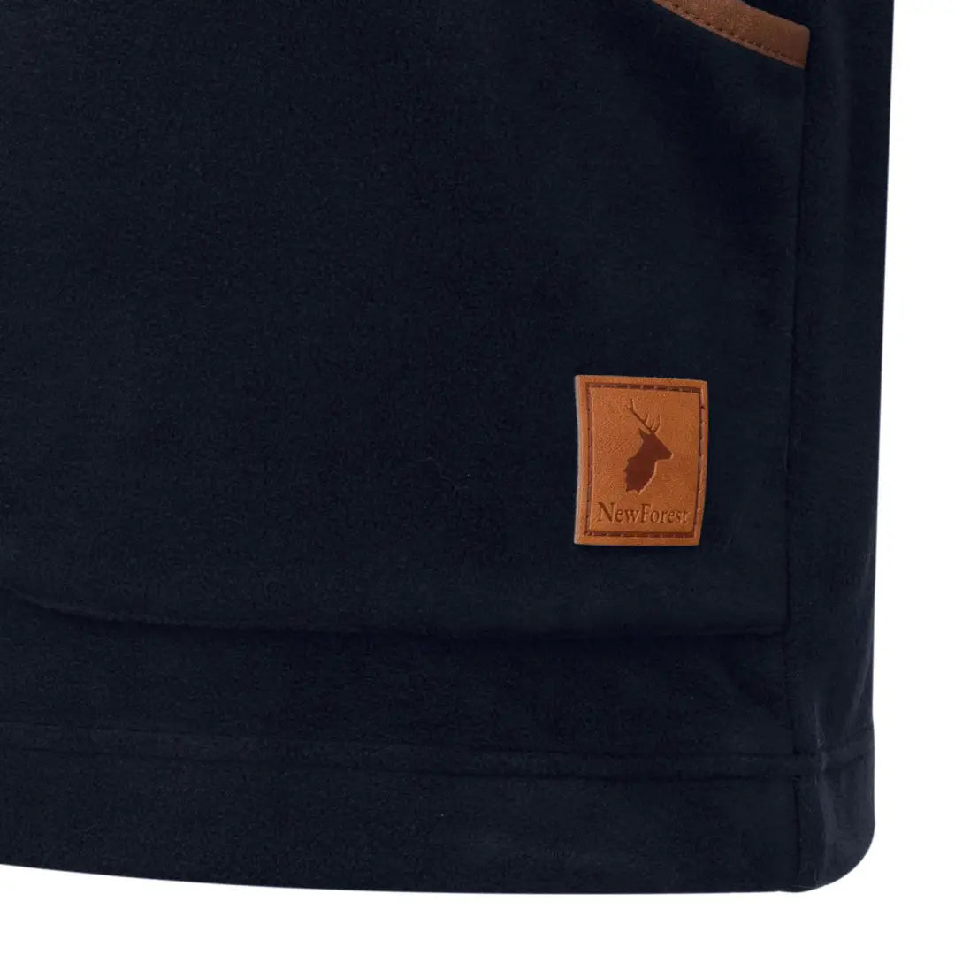 Dark navy New Forest shooters gilet with tan deer patch