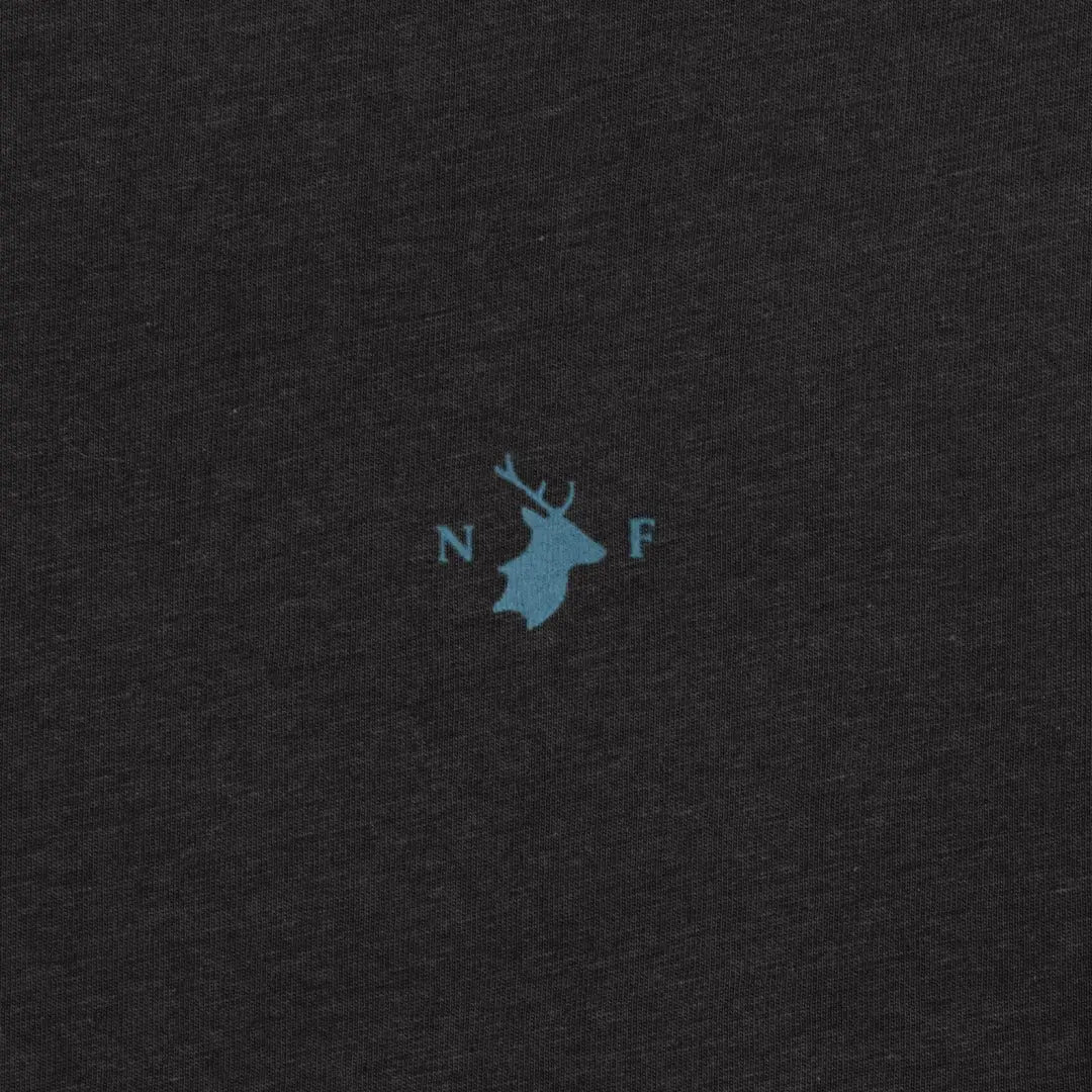 Dark fabric New Forest T-Shirt 2-Pack with deer logo, perfect for country clothing and outdoors