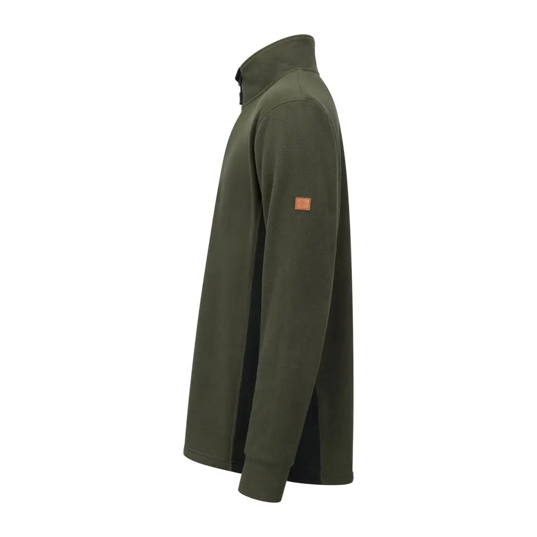 Olive green quarter-zip pullover from New Forest Trail Fleece for outdoor adventures