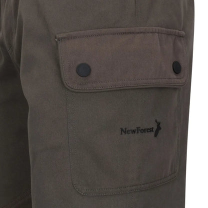 Gray cargo pants with flap pocket from New Forest Woodland Trousers, comfy forest woodland style