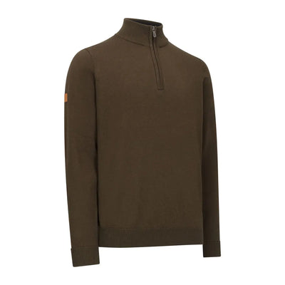Olive green zip neck jumper from New Forest, perfect for cozy casual outings