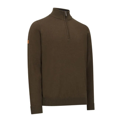 Olive green zip neck jumper from New Forest, perfect for cozy casual outings