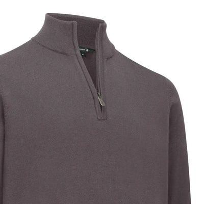 Gray New Forest Zip Neck Jumper perfect for casual outings and cozy layers