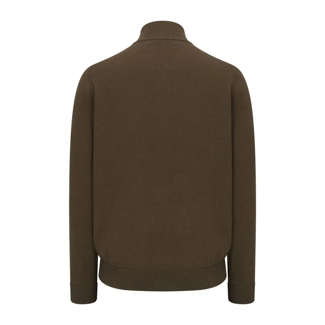 Olive green zip neck jumper, the perfect stylish layer for your outdoor adventures