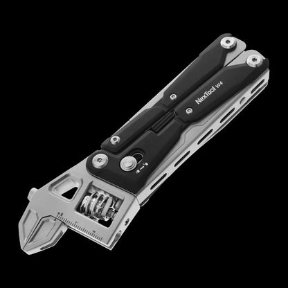 NexTool adjustable wrench pliers W4 in black silver with multi-tools