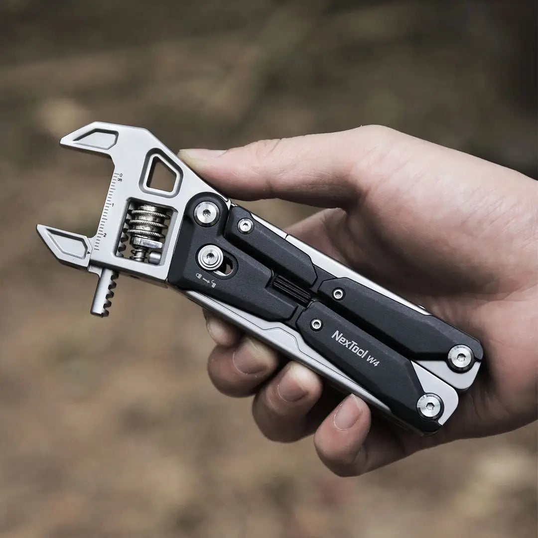 Nextool Adjustable Wrench Pliers W4 multi-tool with black handle and silver blades