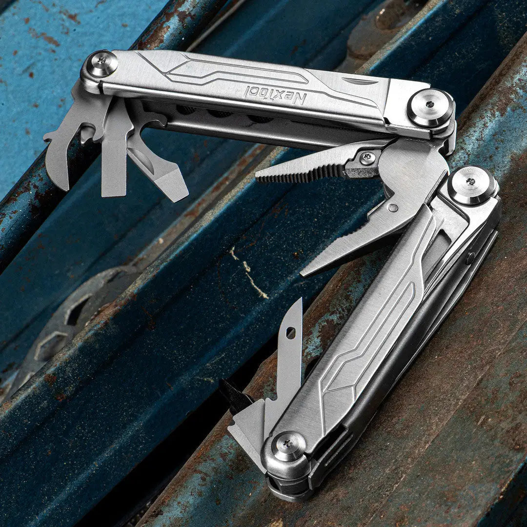 Nextool Flagship Captain multi tool with silver pliers and bottle opener