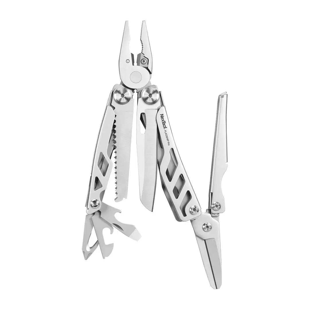 NexTool Flagship Pro multi tool with pliers, screwdriver bits, and knife