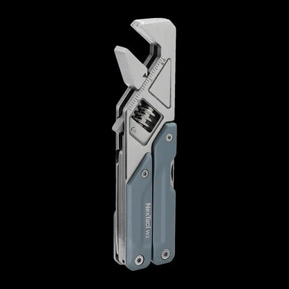 Nextool Light Wrench W2 multi-tool in silver with adjustable wrench and bits